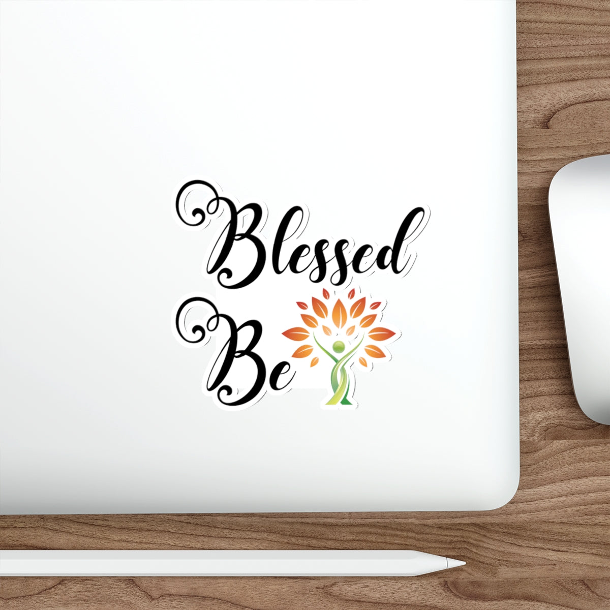 Blessed Be - green/orange tree Sticker