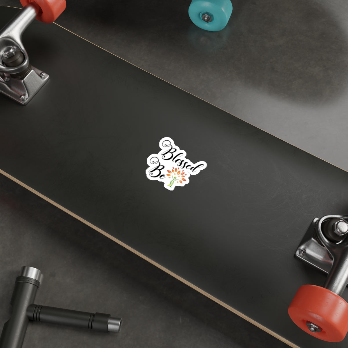 Blessed Be - green/orange tree Sticker