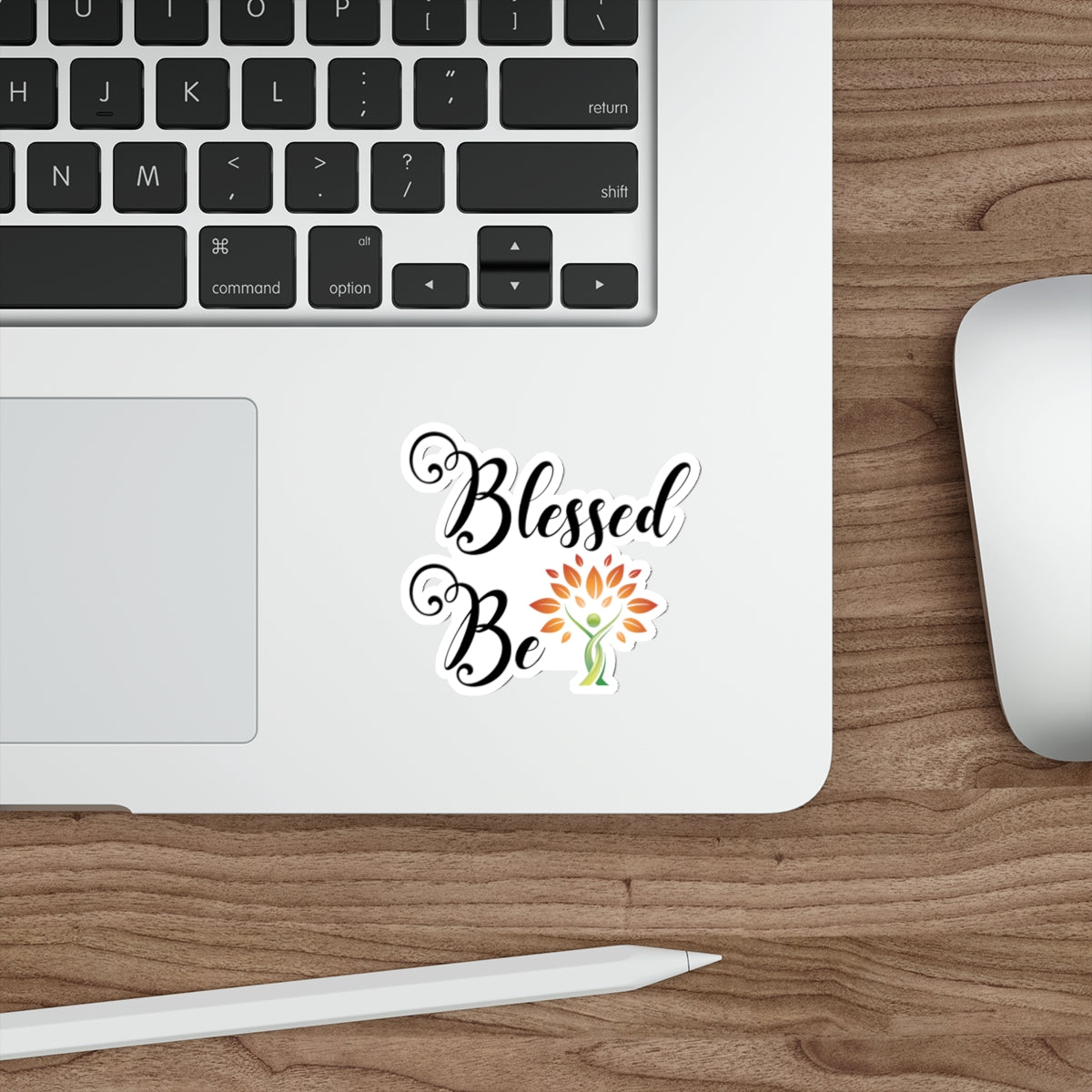 Blessed Be - green/orange tree Sticker
