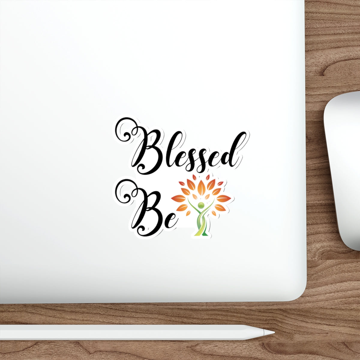 Blessed Be - green/orange tree Sticker